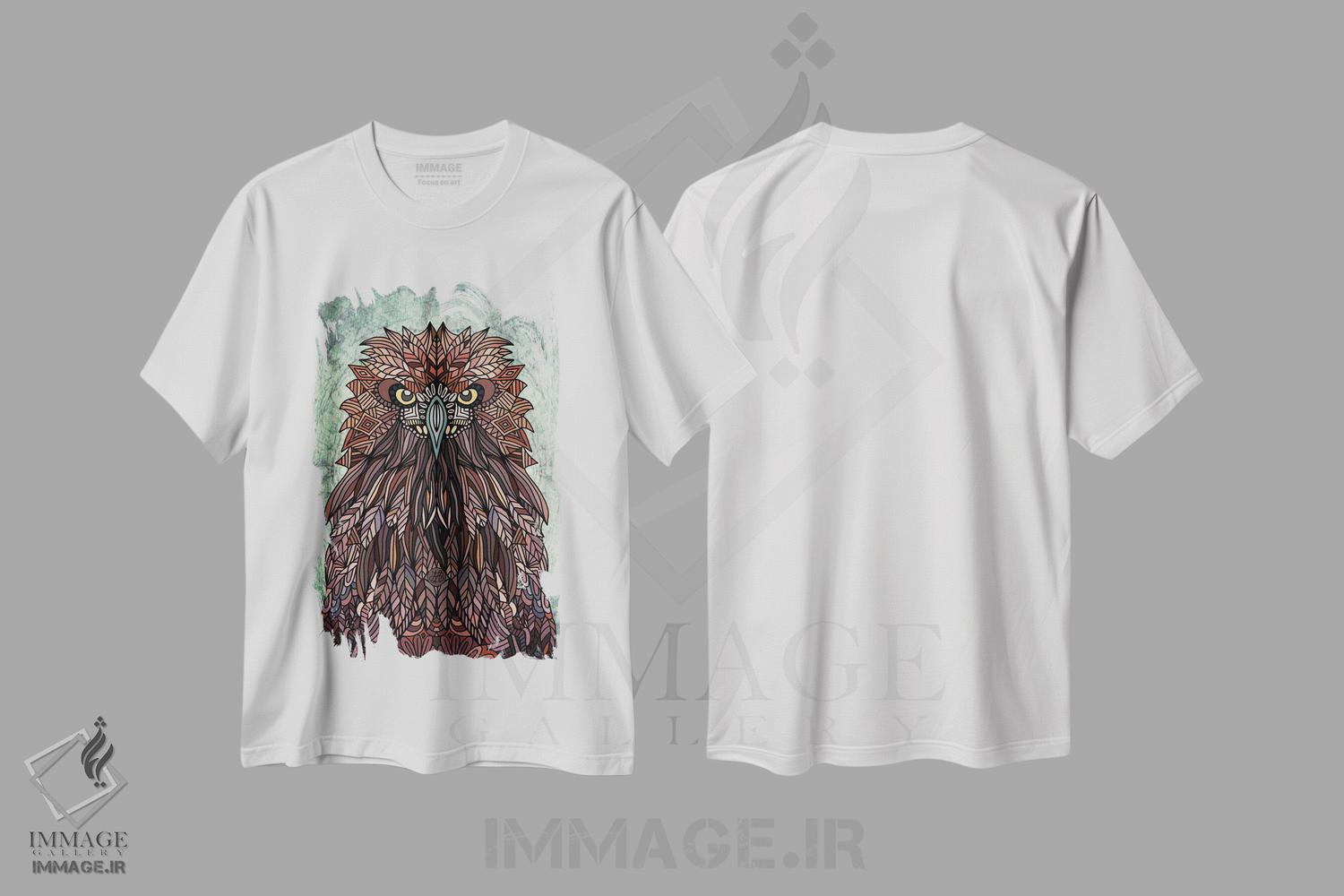 تیشرت طرح دار پرتره عقاب طلایی، هنر دیجیتال اثر آنجلیکا پارکر | immage.ir