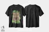 تیشرت طرح دار پلنگ جنگلی، هنر دیجیتال اثر آنجلیکا پارکر | فروشگاه ایماژ