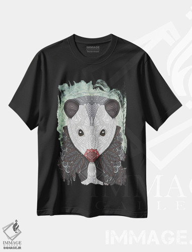 تیشرت طرح دار صاریغ تزئینی، دکور کلبه و لژ اثر آنجلیکا پارکر | فروشگاه ایماژ