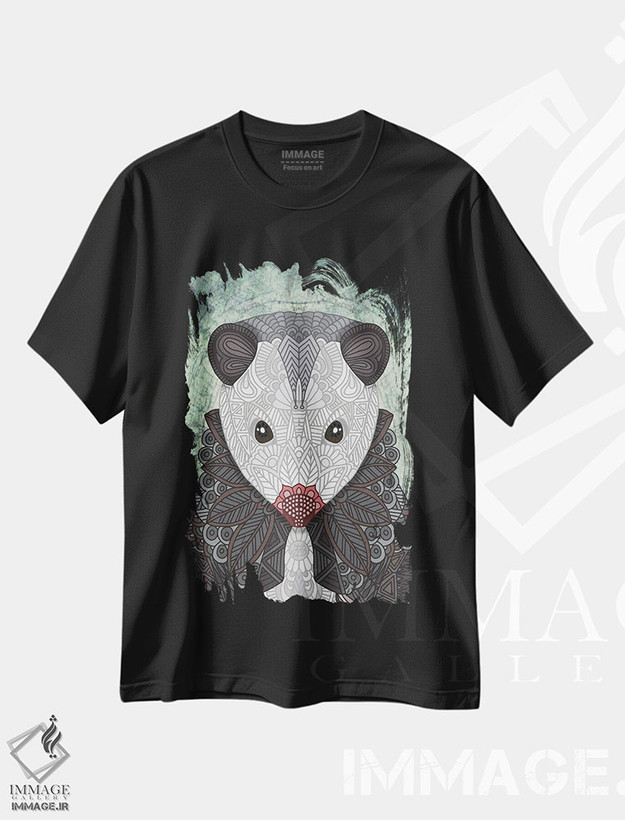 تیشرت طرح دار صاریغ تزئینی، دکور کلبه و لژ اثر آنجلیکا پارکر | فروشگاه ایماژ