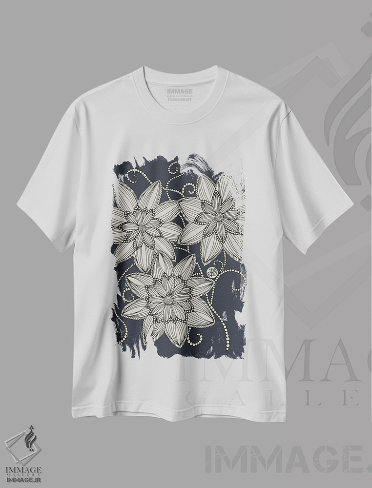 تیشرت طرح دار طرح گل، دکور معاصر اثر آنجلیکا پارکر | immage.ir