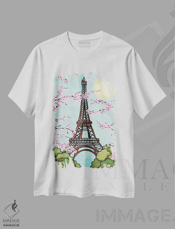 تیشرت طرح دار برج ایفل، دکور معاصر اثر آنجلیکا پارکر | immage.ir