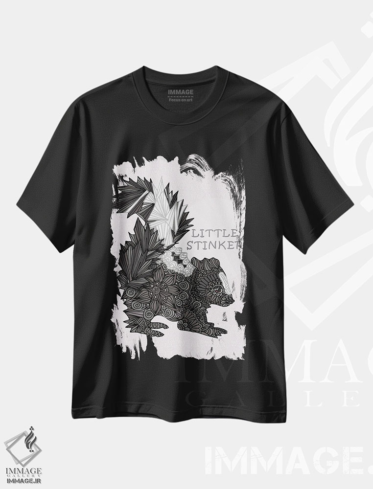 تیشرت طرح دار بو گنده کوچولوی صورتی، هنر دیجیتال اثر آنجلیکا پارکر | فروشگاه ایماژ