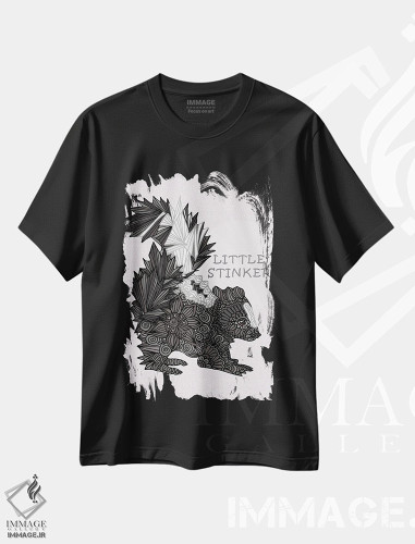 تیشرت طرح دار بو گنده کوچولوی صورتی، هنر دیجیتال اثر آنجلیکا پارکر | فروشگاه ایماژ