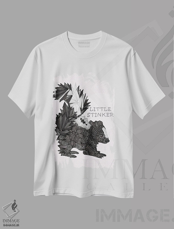 تیشرت طرح دار بو گنده کوچولوی صورتی، هنر دیجیتال اثر آنجلیکا پارکر | immage.ir
