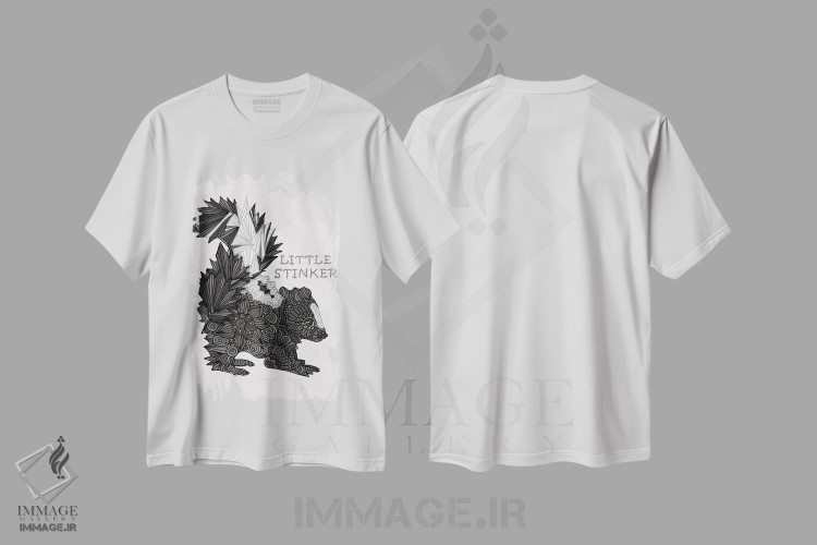 تیشرت طرح دار بو گنده کوچولوی صورتی، هنر دیجیتال اثر آنجلیکا پارکر | immage.ir