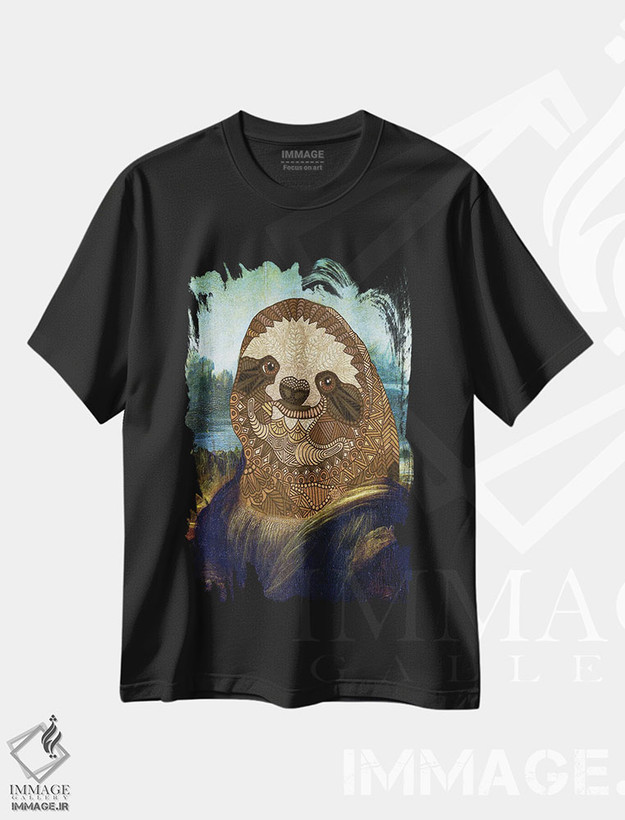 تیشرت طرح دار اسلات لیزا، هنر دیجیتال اثر آنجلیکا پارکر | فروشگاه ایماژ