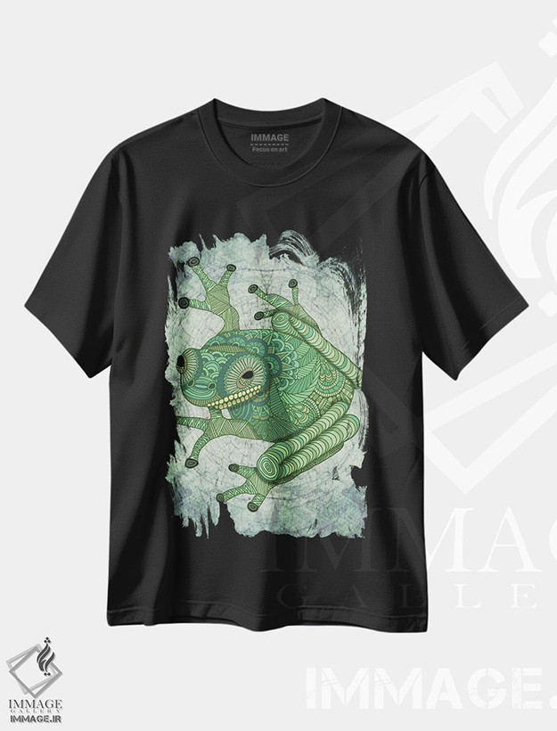 تیشرت طرح دار قورباغهٔ درختی، هنر دیجیتال اثر آنجلیکا پارکر | فروشگاه ایماژ