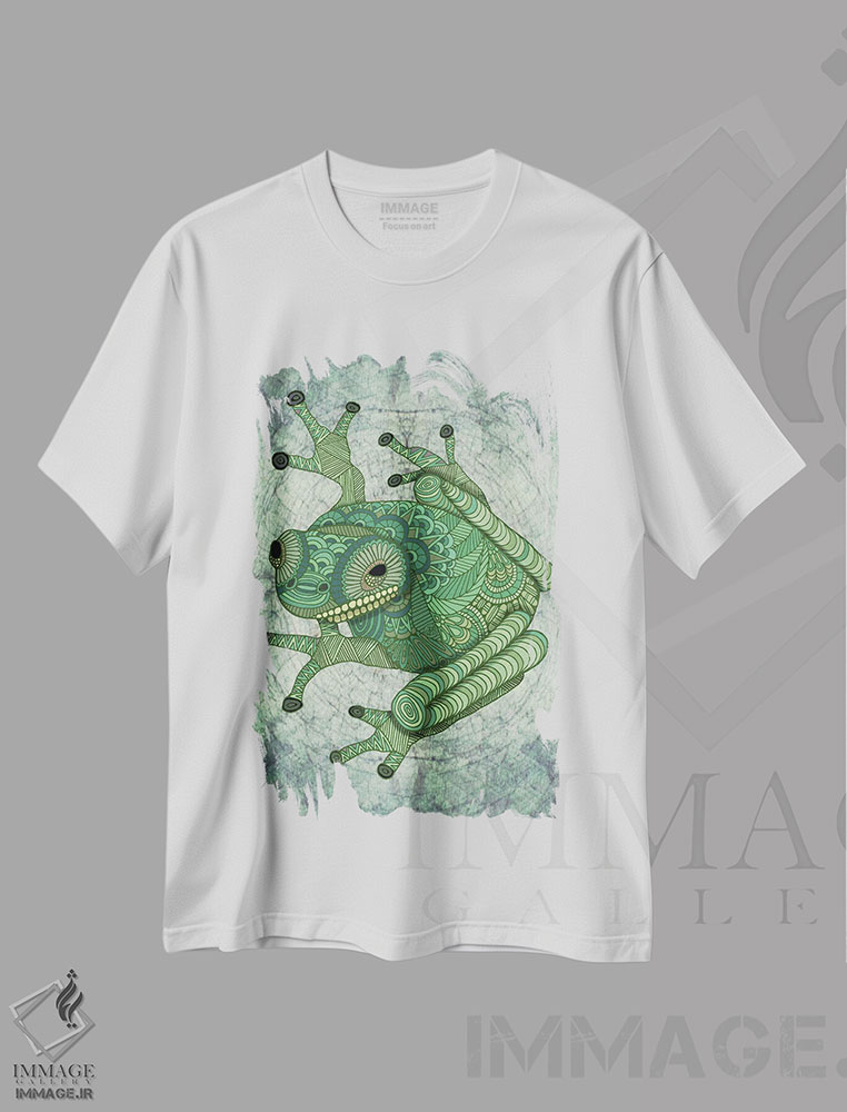 تیشرت طرح دار قورباغهٔ درختی، هنر دیجیتال اثر آنجلیکا پارکر | immage.ir