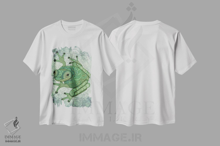 تیشرت طرح دار قورباغهٔ درختی، هنر دیجیتال اثر آنجلیکا پارکر | immage.ir