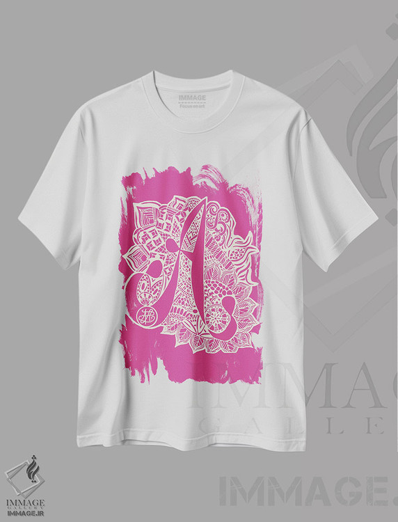 تیشرت طرح دار زن تَنگل A به رنگ صورتی، هنر دیجیتال اثر آنجلیکا پارکر | immage.ir