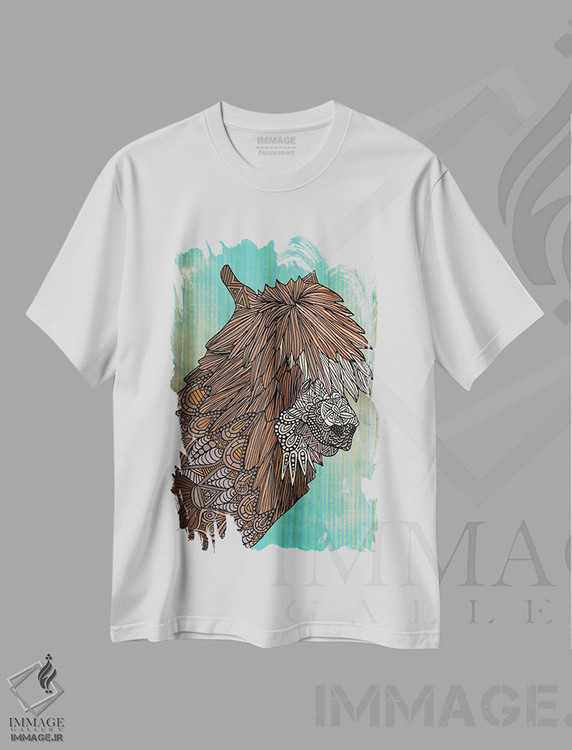 تیشرت طرح دار لامای زینتی، دکور معاصر اثر آنجلیکا پارکر | immage.ir