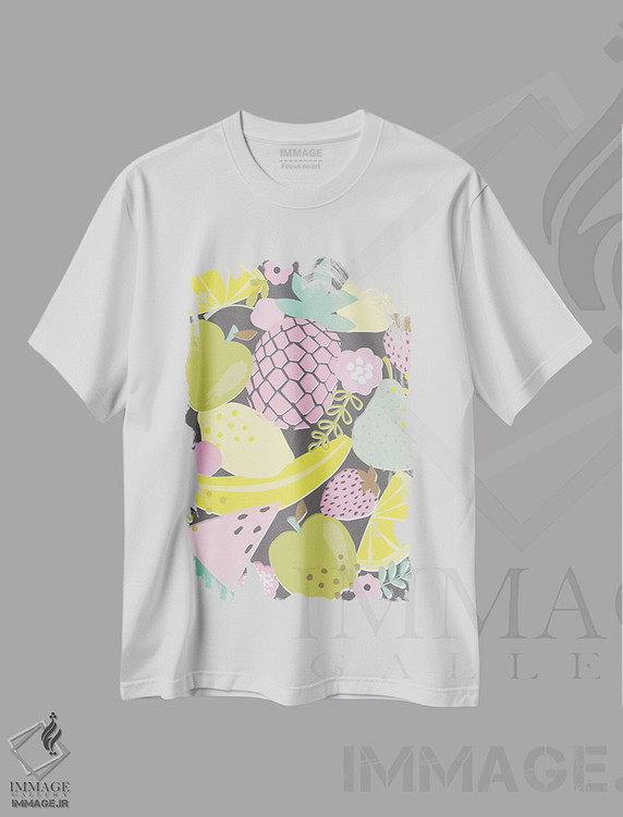 تیشرت طرح دار نوشیدنی میوه ای گازدار ۱، تزئینی اثر آنجلا نیکِیاس | immage.ir