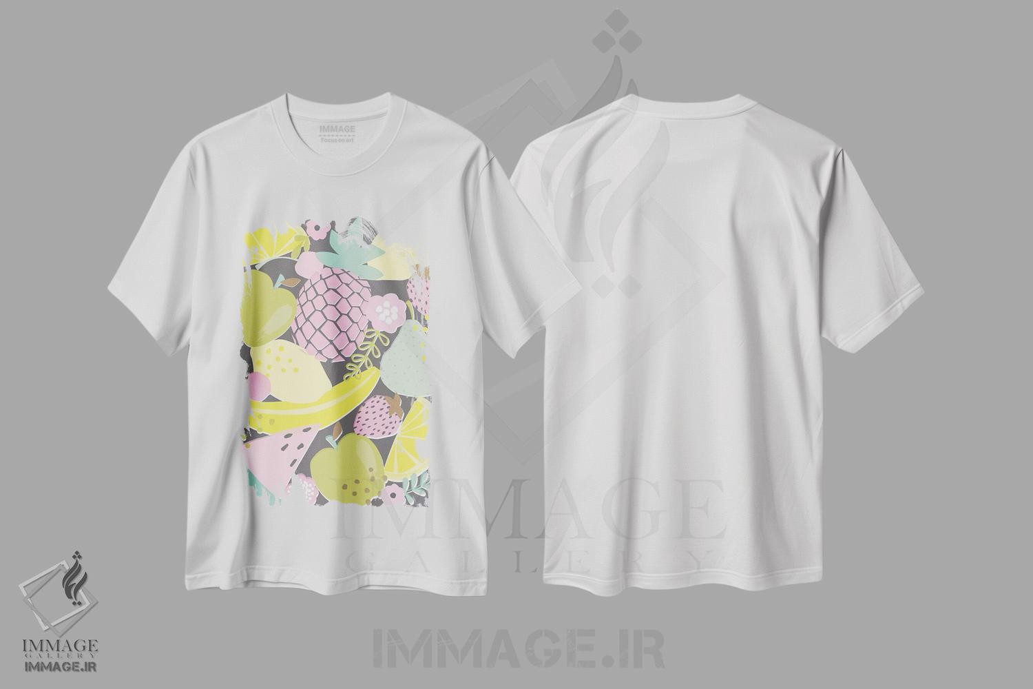 تیشرت طرح دار نوشیدنی میوه ای گازدار ۱، تزئینی اثر آنجلا نیکِیاس | immage.ir