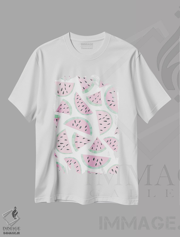 تیشرت طرح دار نوشیدنی میوه ای گازدار ۴، تزئینی اثر آنجلا نیکِیاس | immage.ir