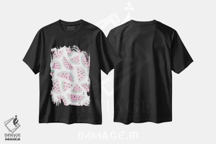 تیشرت طرح دار نوشیدنی میوه ای گازدار ۴، تزئینی اثر آنجلا نیکِیاس | فروشگاه ایماژ