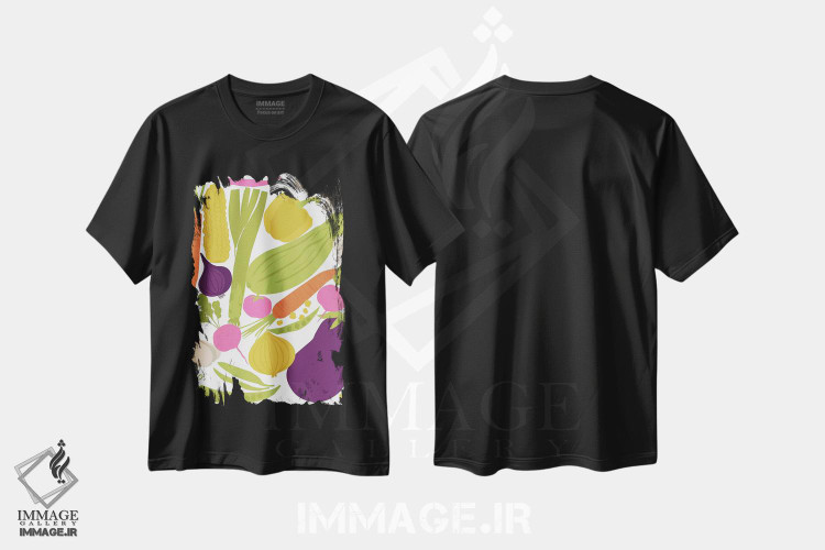 تیشرت طرح دار در آشپزخانه ۲، تزئینی اثر آنجلا نیکِیاس | فروشگاه ایماژ