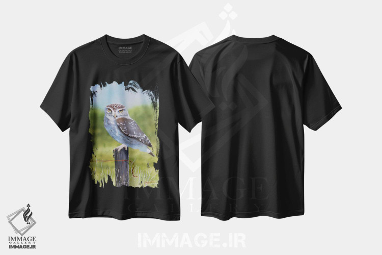 تیشرت طرح دار جغد اول، هنر فاخر معاصر اثر آلن وستون | فروشگاه ایماژ