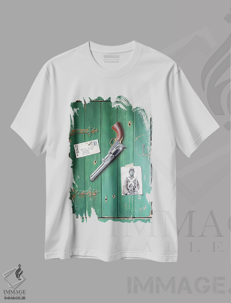 تیشرت طرح دار کلت ۴۵ دوم، هنر فاخر معاصر اثر آلن وستون | immage.ir