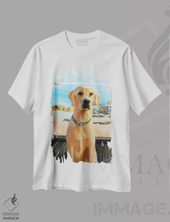 تیشرت طرح دار لابرادور، هنر فاخر معاصر اثر آلن وستون | immage.ir