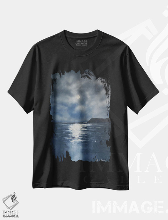 تیشرت طرح دار سر سیاه، تزئینی اثر آلن وستون | فروشگاه ایماژ