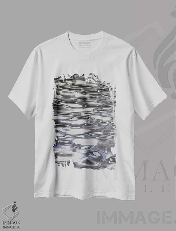 تیشرت طرح دار موجک ها دوم، هنر فاخر معاصر اثر آلن وستون | immage.ir