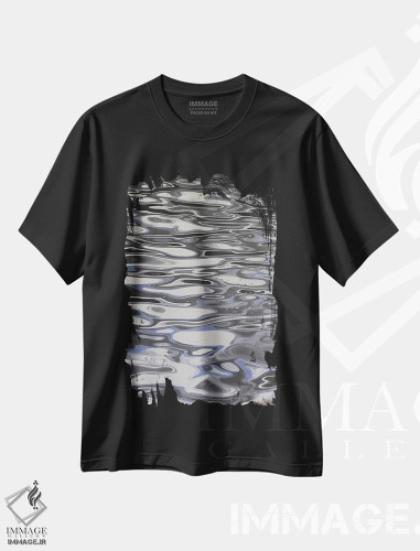 تیشرت طرح دار موجک ها دوم، هنر فاخر معاصر اثر آلن وستون | فروشگاه ایماژ