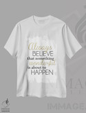 تیشرت طرح دار همیشه باور کن، تزئینی اثر آنا کوآچ | immage.ir