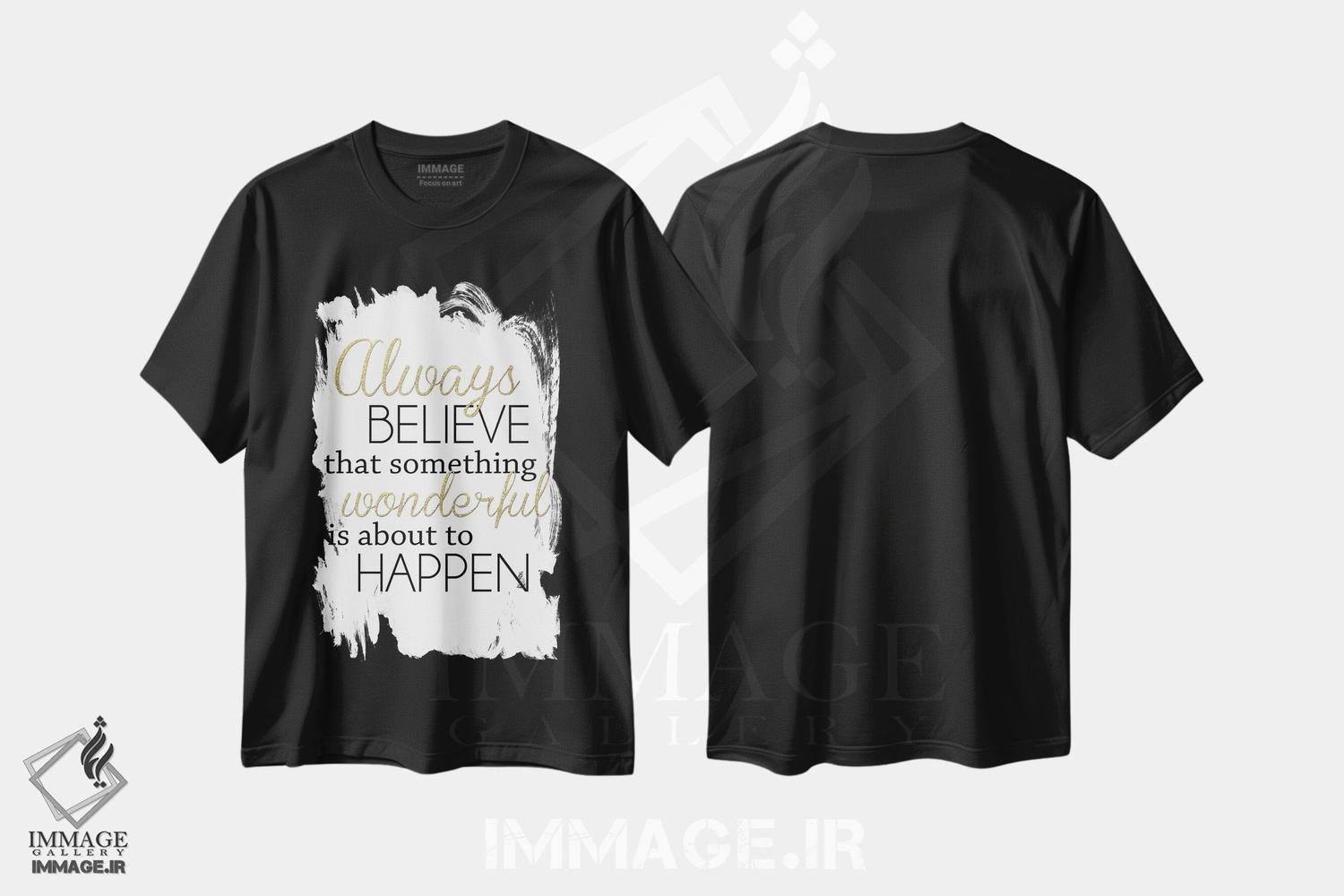 تیشرت طرح دار همیشه باور کن، تزئینی اثر آنا کوآچ | فروشگاه ایماژ