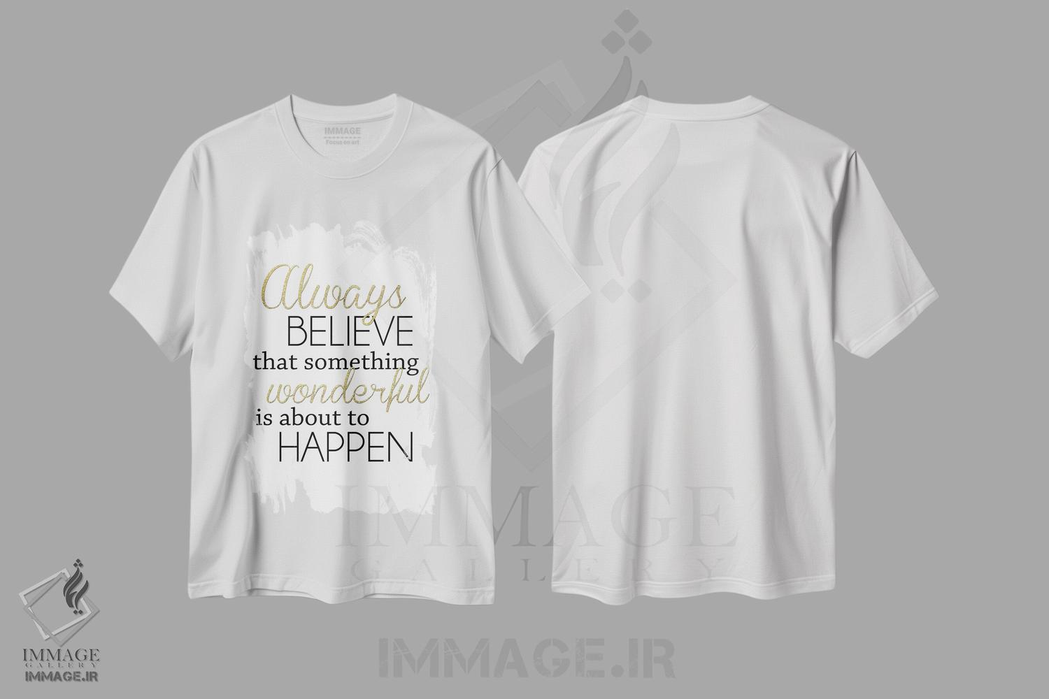 تیشرت طرح دار همیشه باور کن، تزئینی اثر آنا کوآچ | immage.ir