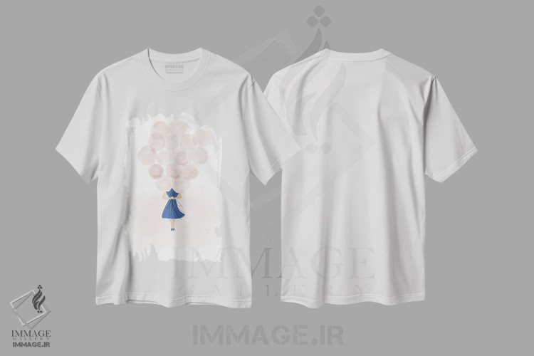 تیشرت طرح دار دختر بادکنکی، مدیوم اثر آنا کوآچ | immage.ir