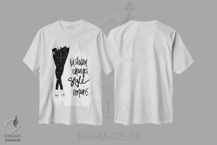 تیشرت طرح دار مد تغییر می کند، سبک می ماند، تایپوگرافی اثر آنا کوآچ | immage.ir