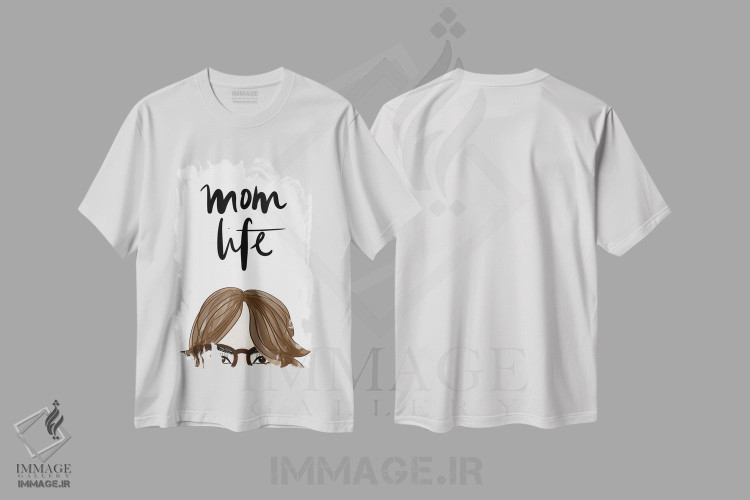 تیشرت طرح دار زندگی مادرانه، تایپوگرافی اثر آنا کوآچ | immage.ir