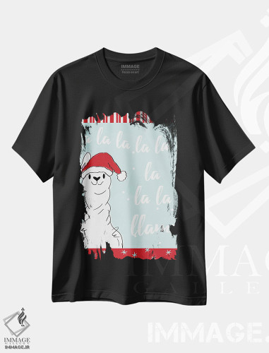 تیشرت طرح دار فا لا لاما، تابلو و عبار ت های کریسمسی اثر آنا کوآچ | فروشگاه ایماژ