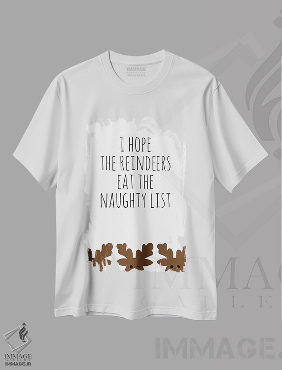 تیشرت طرح دار فهرست شیطون ها، تابلو و عبار ت های کریسمسی اثر آنا کوآچ | immage.ir