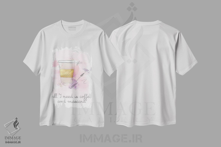 تیشرت طرح دار قهوه و ریمل، تزئینی اثر آنا کوآچ | immage.ir