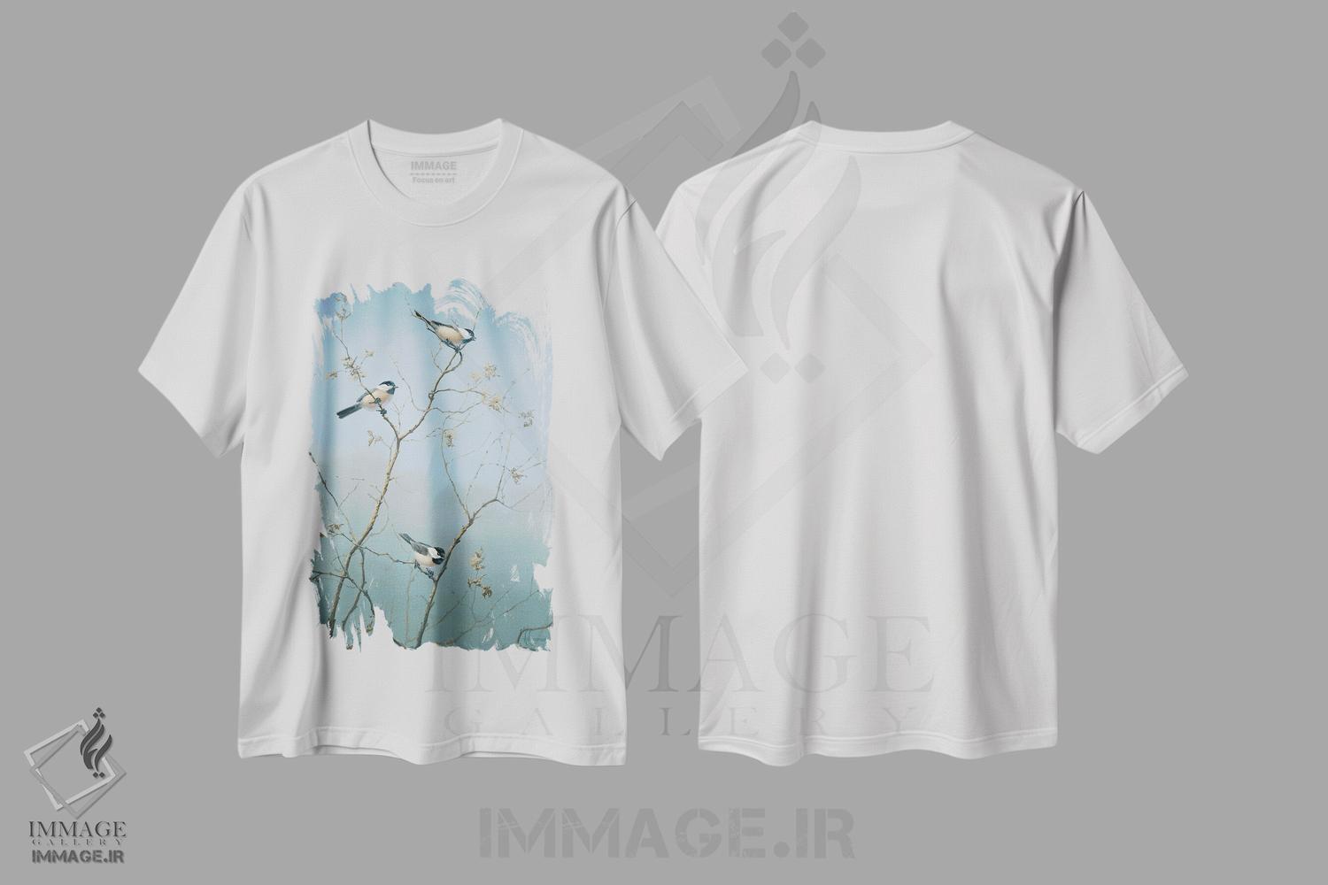 تیشرت طرح دار چرخ ریسک های راهزن، دکور کلبه و لژ اثر اندرسون آرت | immage.ir