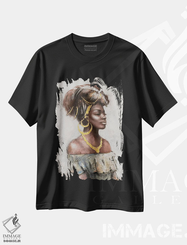 تیشرت طرح دار زیبایی و ظرافت، دکور آفریقایی اثر ای. آنتونی اورم | فروشگاه ایماژ