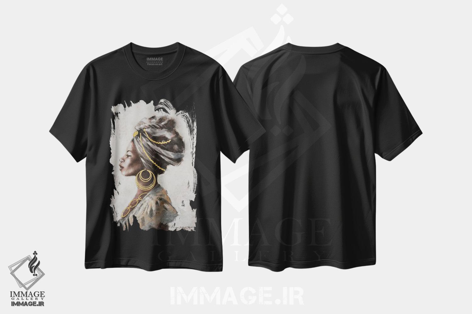 تیشرت طرح دار زیبایی و قدرت، دکور آفریقایی اثر ای. آنتونی اورم | فروشگاه ایماژ