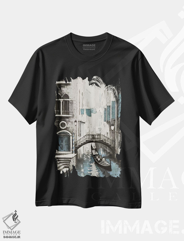تیشرت طرح دار ونیز، دکور معاصر اثر ای. آنتونی اورم | فروشگاه ایماژ