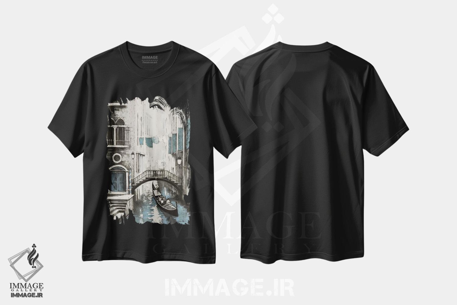 تیشرت طرح دار ونیز، دکور معاصر اثر ای. آنتونی اورم | فروشگاه ایماژ