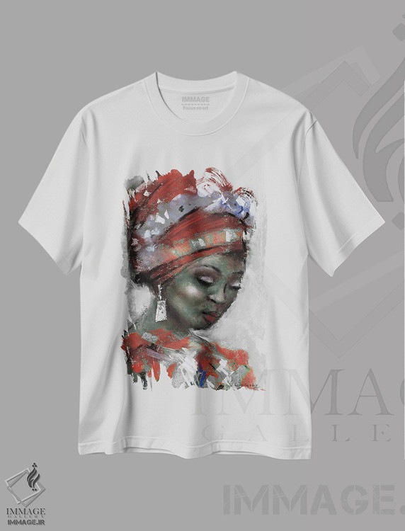 تیشرت طرح دار زیبا آراسته شده، هنر آمریکایی آفریقایی تبار اثر ای. آنتونی اورم | immage.ir