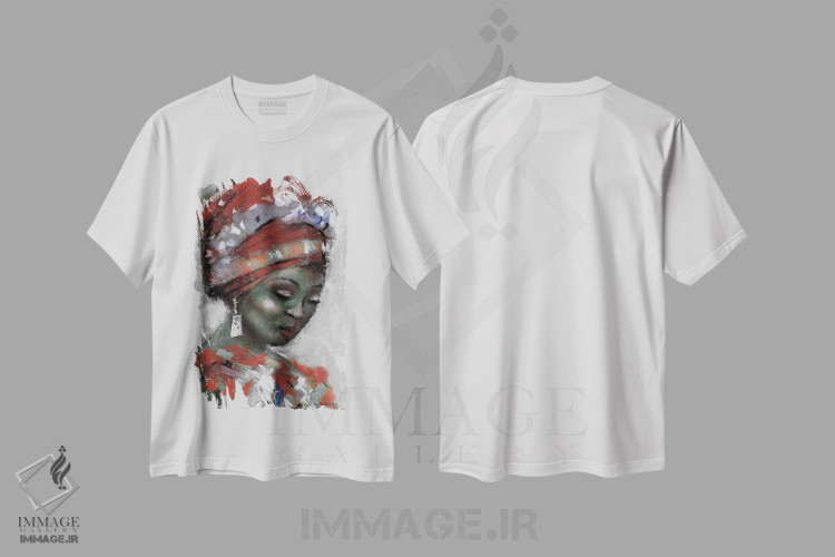 تیشرت طرح دار زیبا آراسته شده، هنر آمریکایی آفریقایی تبار اثر ای. آنتونی اورم | immage.ir