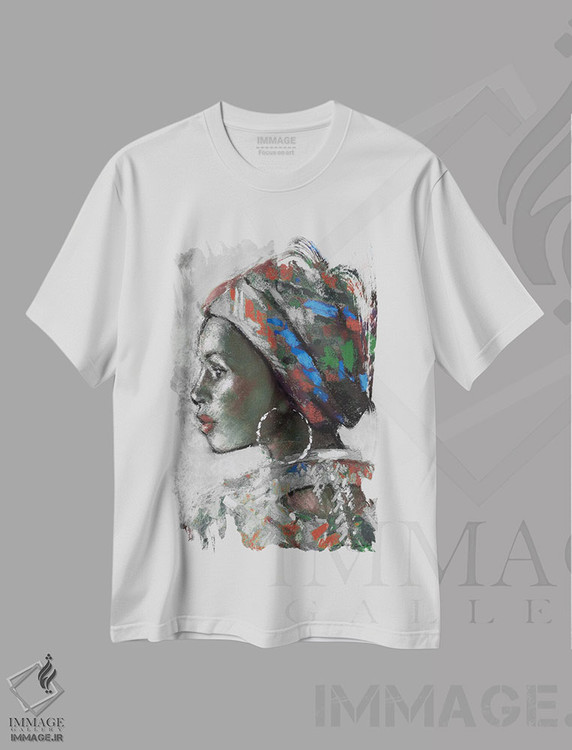 تیشرت طرح دار زیبا آراسته شده، هنر آمریکایی آفریقایی تبار اثر ای. آنتونی اورم | immage.ir