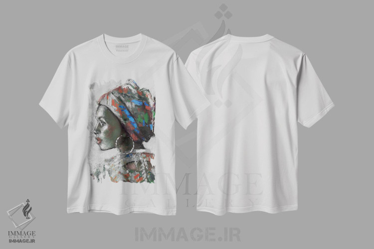 تیشرت طرح دار زیبا آراسته شده، هنر آمریکایی آفریقایی تبار اثر ای. آنتونی اورم | immage.ir
