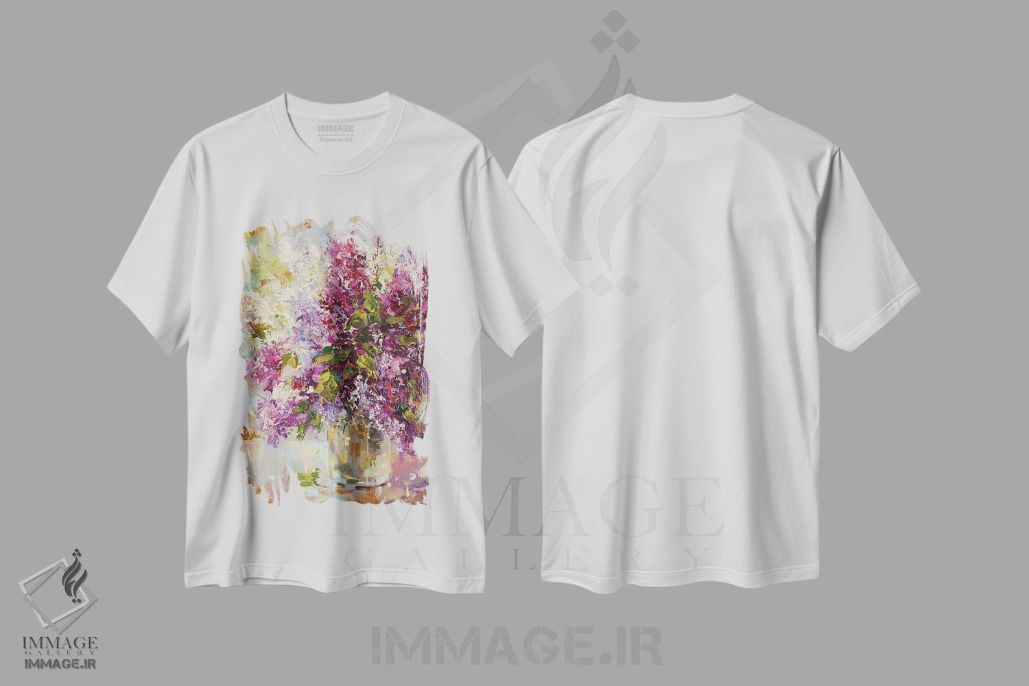 تیشرت طرح دار یاس بنفش، دکور معاصر اثر آندره اوستاپچوک | immage.ir