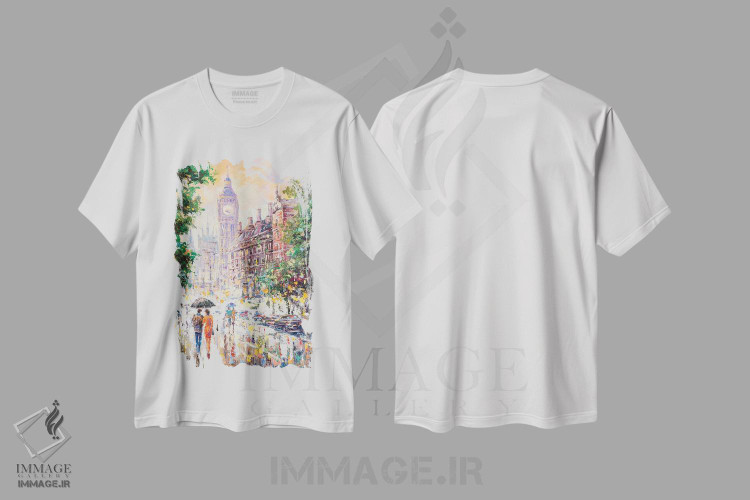 تیشرت طرح دار لندن، دکور معاصر اثر آندره اوستاپچوک | immage.ir