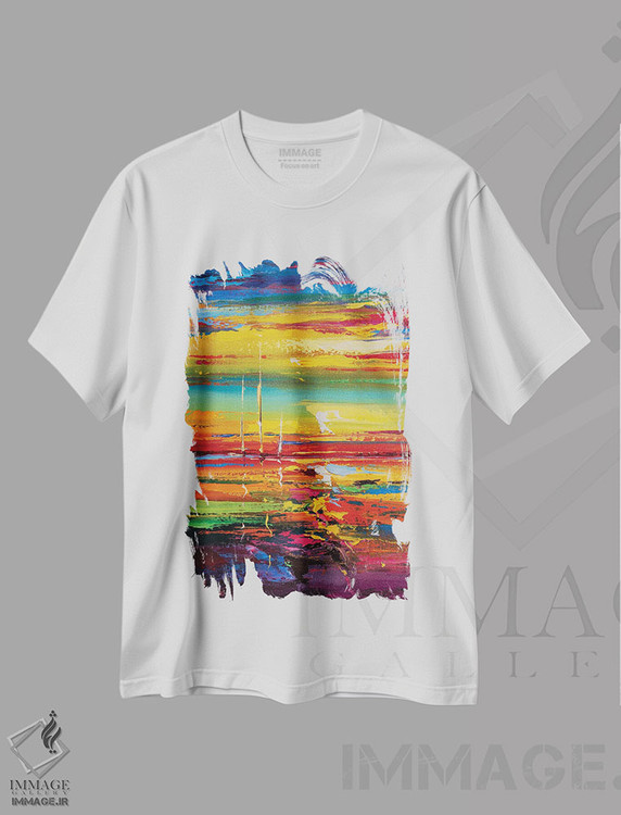 تیشرت طرح دار نمای دریا انتزاعی، آبستره اثر آندره اوستاپچوک | immage.ir