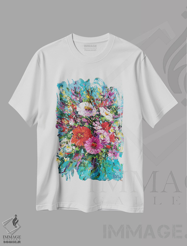 تیشرت طرح دار دسته گل، دکور معاصر اثر آندره اوستاپچوک | immage.ir