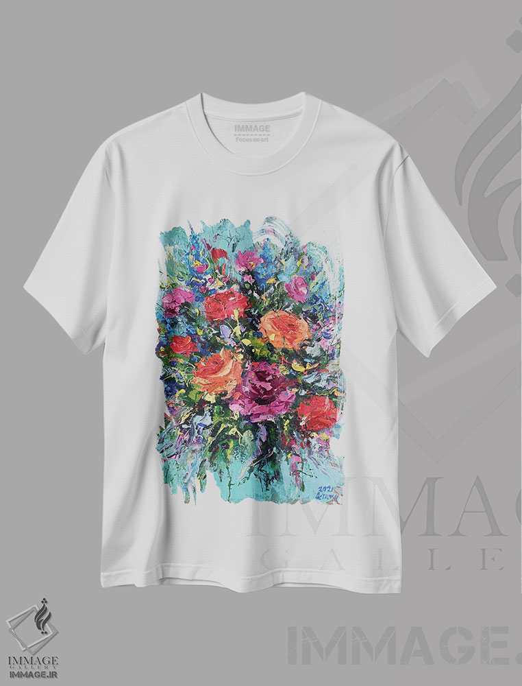 تیشرت طرح دار دسته گل، دکور معاصر اثر آندره اوستاپچوک | immage.ir